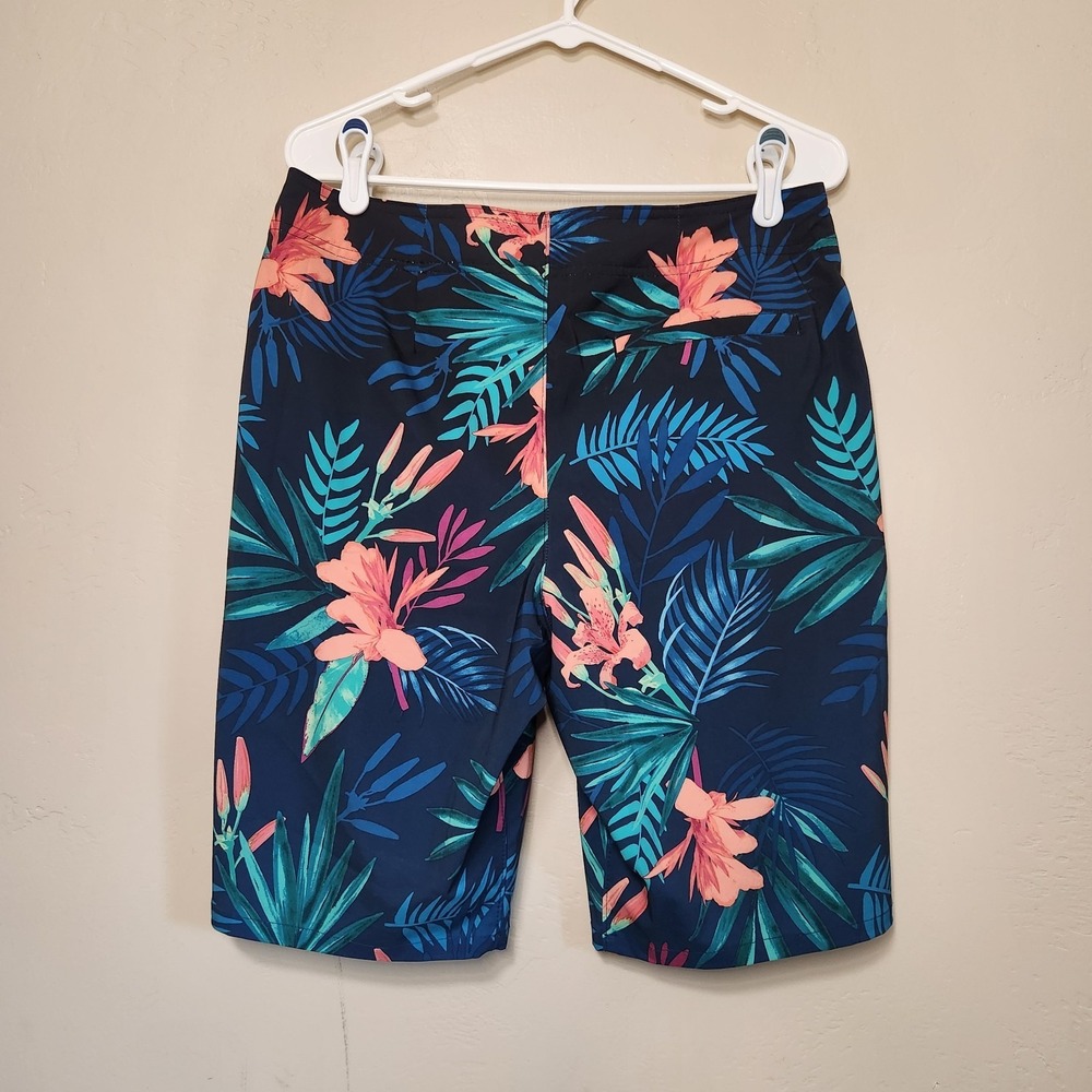 Hollister Epic Flex Stretch Swim Trunks Mens Size 30 Hawaiian Tropical - Picture 3 of 5